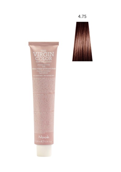 Nook Virgin Color Profesyonel Saç Boyası 100ml-koyu Çikolata/koyu Bitter Çikolata 4.75-choco Koyu Bitter
