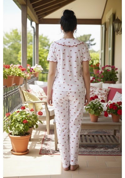 Siyah İnci Yakalı Büyük Beden Battal Düğmeli Fitilli Kaşkorse Örme Pijama Takım26120801 Beyaz Kiraz Siyah İnci Yakalı Büyük Beden Battal Düğmeli Fitilli Kaşkorse Örme Pijama Takım26120801 Beyaz Kiraz