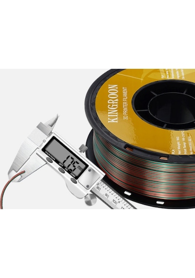 Üç Renkli Silk Pla Filament Siyah-mor-mavi Canlı Parlak Renk Geçişi 1.75mm 1 Kg
