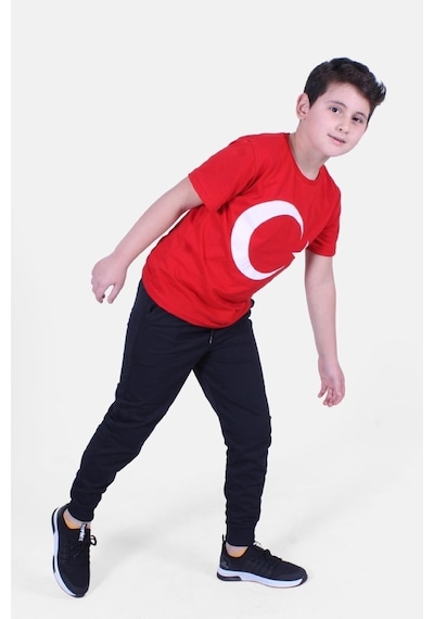 Fyk Kids Atatürk Baskılı Imzalı Unisexs Takım Kırmızı