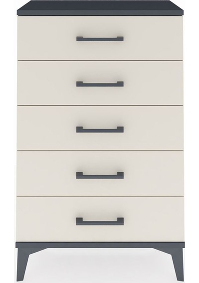Arges Komodin 5 Çekmeceli 60x30x96 Antrasit-aytaşı Antrasit