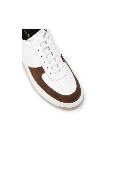 Deery Hakiki Deri Kahverengi Erkek Sneaker Ayakkabı - 01965Mkhve02 Kahverengi