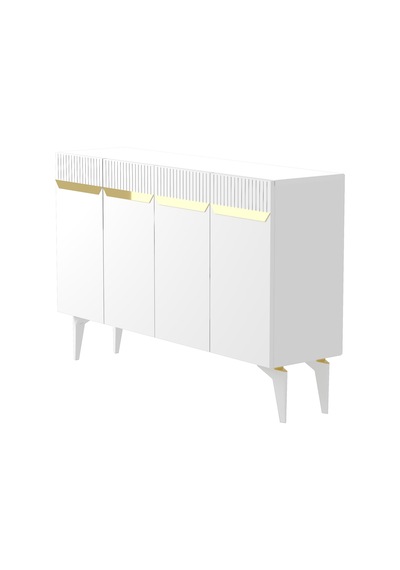 Ka1244bg Duma Konsol Beyaz-gold 120cm Beyaz - Gold