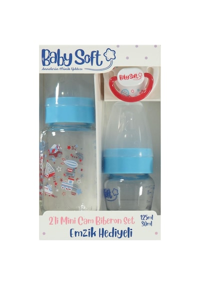 Baby Soft 2'li Mini Cam Biberon Set - Mavi