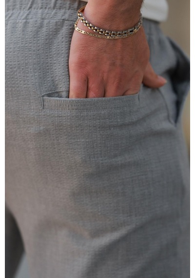 Madmext Gri Regular Fit Erkek Pantolon E6572