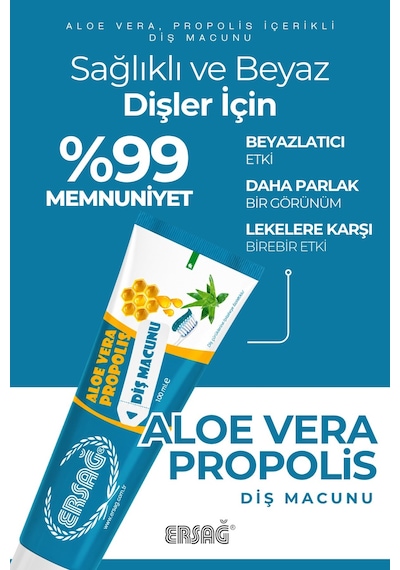 Ersağ Propolis ve Aloe Vera Diş Macunu 100 ML