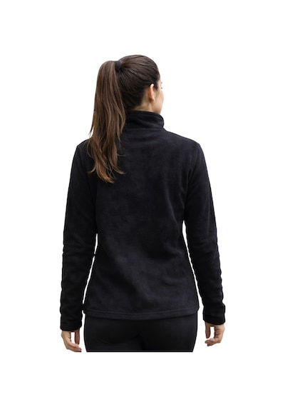 Walke Premium Kadın Yarım Fermuarlı Outdoor Spor Polar Ceket Siyah