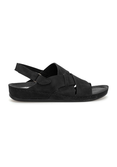 Elit Mysss264-038 Erkek Düz Sandalet Siyah