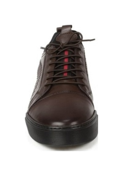 Marcomen Kahverengi Hakiki Deri Erkek Günlük Sneaker Ayakkabı - 1