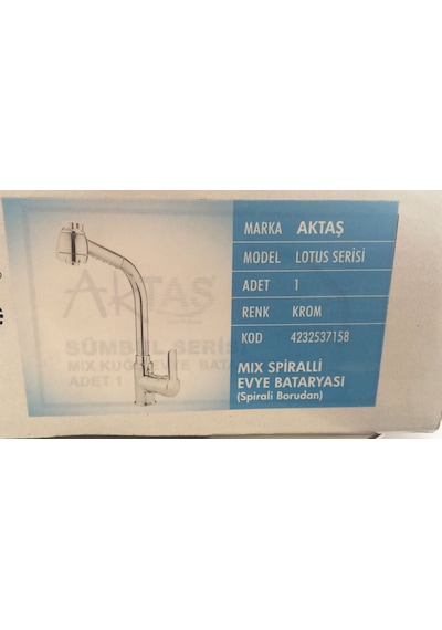 Aktaş Lotus Serisi Mix Spiralli Eviye Bataryası
