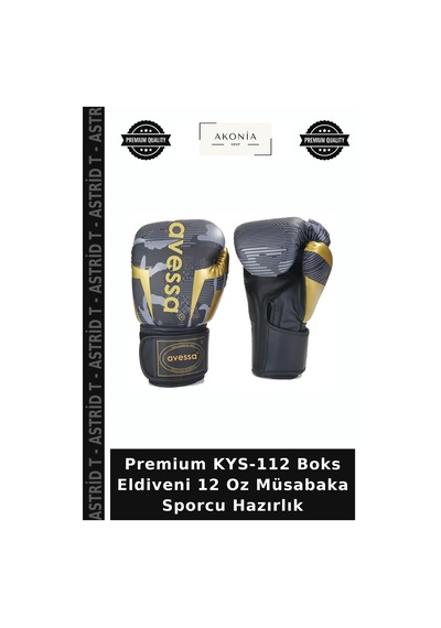 Premium Kys-112 Boks Eldiveni 12 Oz Müsabaka Sporcu Hazırlık Çok Renkli