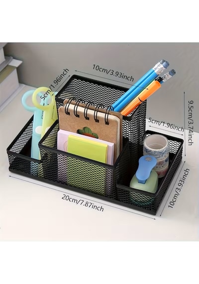 4 Bölmeli Metal Perforeli Organizer