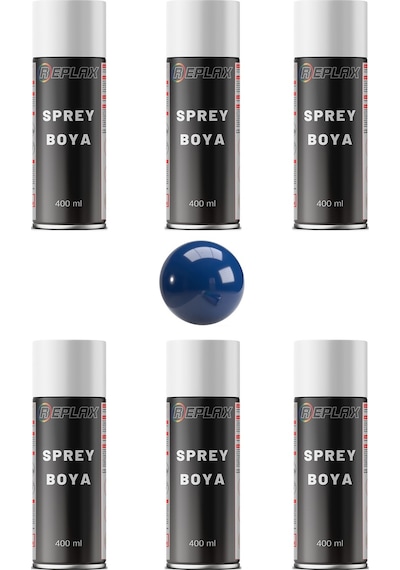 6 Adet Ral 5017 Trafik Mavi Sprey Boya 400 Ml.