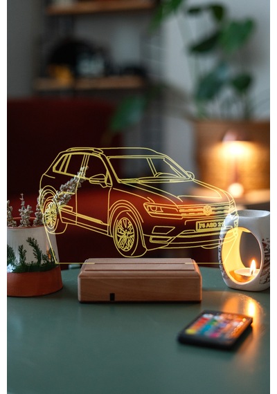 Volkswagen Tiguan 16 Renk Kumandalı 3d Gece Lambası