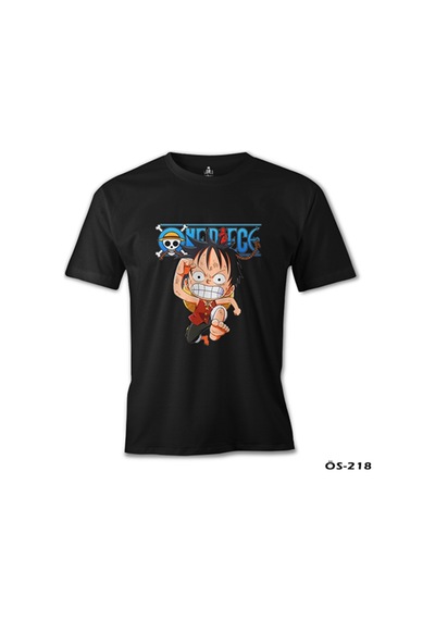 One Piece - Luffy Run Siyah Erkek Tshirt