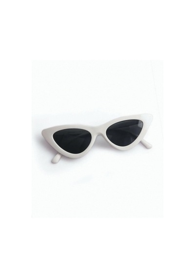 Mobgift Cat Eye Retro Güneş Gözlüğü Beyaz