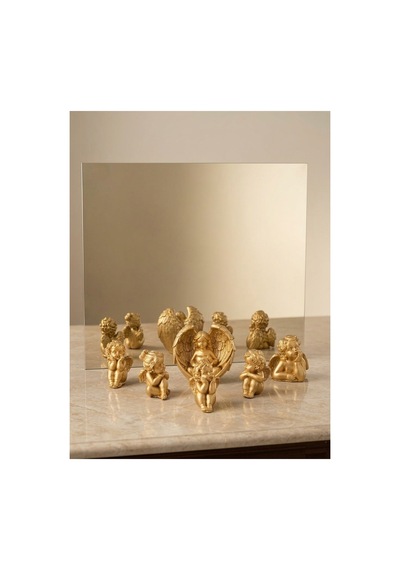 6'lı Mini Gold Melek Biblo Seti - Özel Döküm Figürler En Ufak Boyut 3x3x6 Cm Altın