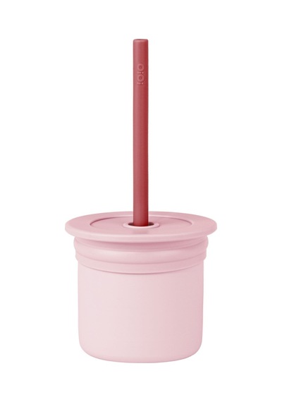 Hamhüp Atıştırmalık Kabı Ve Pipetli Bardak Pinky Pink/velvet Rose