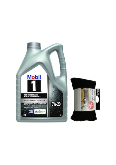 Mobil 1 0W-20 Tam Sentetik Motor Yağı 5 L + Gojo Boyun Yastığı