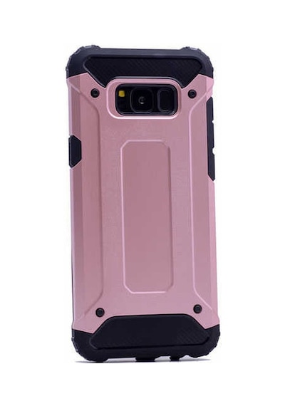 Kilifone - Samsung Uyumlu Galaxy S8 Plus - Kılıf Çift Katman Zırh Tank Crash Military Kapak - Rose Gold