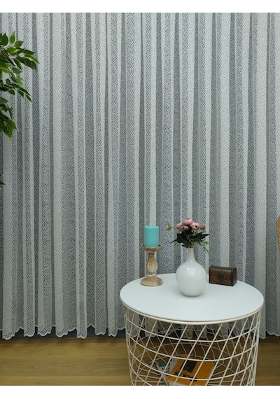 Evdepo Home Kullanıma Hazır Örme Tül Perde (541780836)