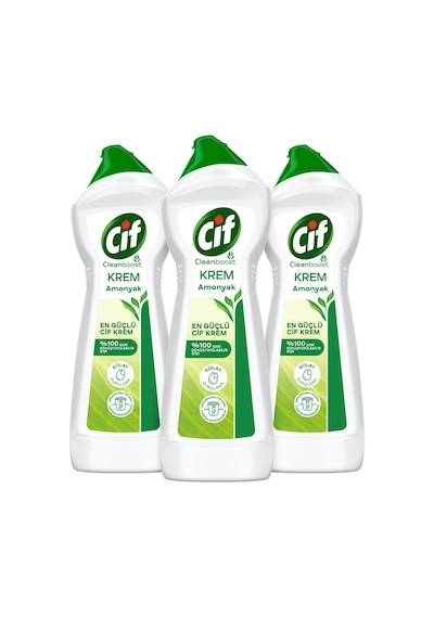 Cif Krem Amonyaklı Yüzey Temizleyici 3 x 750 ML