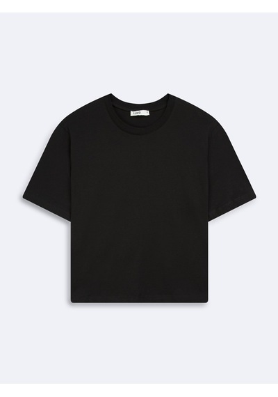 LTB Baby Tee Basic Bisiklet Yaka Siyah T-shırt