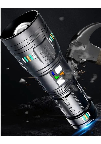 F.b.ı Pro F-3002 Alüminyum Tg Led Gece Şeritli Type-c Şarjlı El Feneri Beyaz
