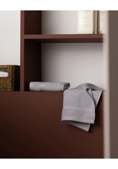 Ryella 2'li %100 Pamuk Armürlü El Havlusu - Gri - 30x30 Cm 8684427346044 Çok Renkli