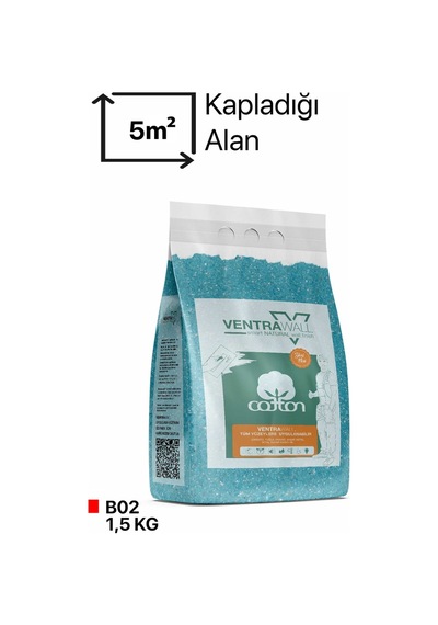 Ventrawall Ipek Sıva Duvar Boyası Mavi Wb02