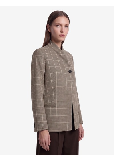 Koton Uzun Kollu Cepli Düğmeli Ekose Desenli Kruvaze Yaka Blazer Ceket Kahverengi Ekose 7wak50161uw Koton Uzun Kollu Cepli Düğmeli Ekose Desenli Kruvaze Yaka Blazer Ceket Kahverengi Ekose 7wak50161uw