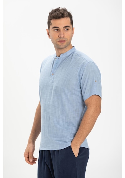 Kısa Kol Şile Bezi Bodrum Erkek T-shirt Açık Mavi 3074-açık Mavi Açık Mavi