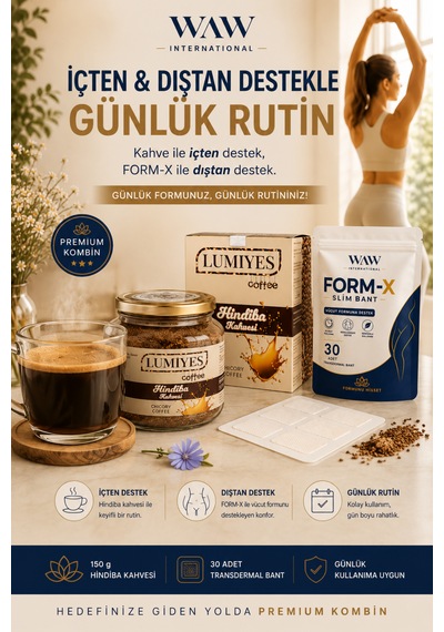 Form-x Slim Göbek Basen Bandı 30 Adet + Hindiba Kahvesi 150 G