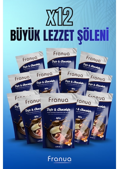 Çikolatalı Bademli Hurma Mix125 Gr X12 125 G
