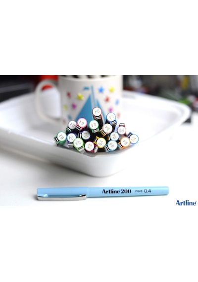 Artline 200n Fine Keçe Uçlu Yazı Kalemi Uç:0,4 Mm, Magenta