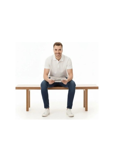 Erkek Pike Kumaş Düğmeli Yaka Regular Fit Günlük Kısa Kol Tişört T-shirt - Beyaz Beyaz