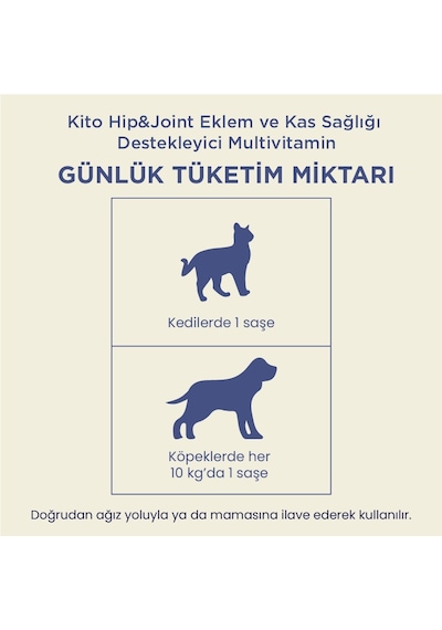 Kito Hip & Joint Kedi Köpek  ve Kas  15 x 2 G