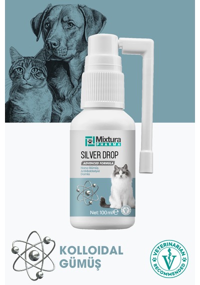 Mixtura Pharma Silver Drop Nano-gümüş Dezenfektan Damla Sprey Kedi Ve Köpek Temizleme Spreyi