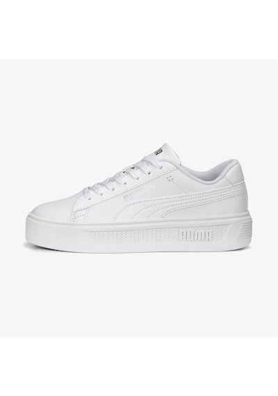 Puma Smash Platform V3 Kadın Beyaz Sneaker Düz 390758 Beyaz