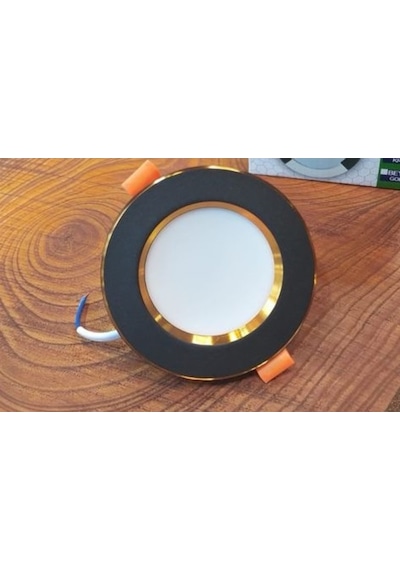 7W Üç Renk Smd Led Downlıght Spot- Siyah Gold