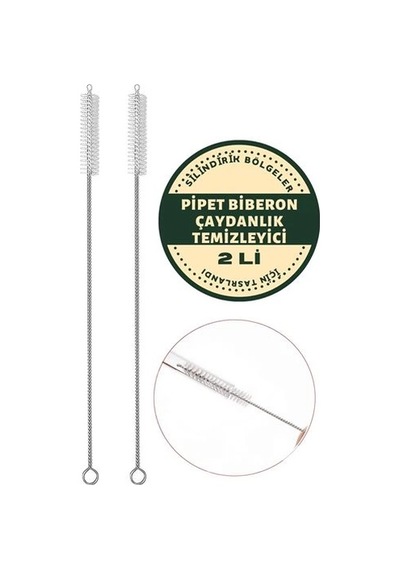 2 Adet Pipet Emzik Çaydanlık Temizleyici Fırça 718031 Açık