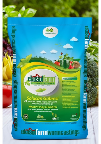 Ekosol Farm Solucan Gübresi %100 Gübre 10 KG