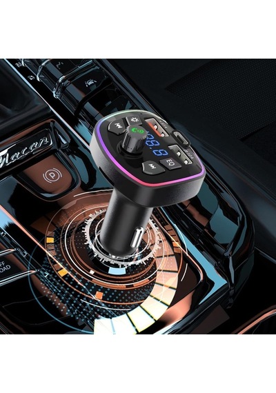 Pdateknoloj Q7 Pd 20w Araç Fm Transmitter 5.3 Bluetooth Araç Kiti 2usb Port, 1type-c Hızlı Şarj Çıkışlı Çakma