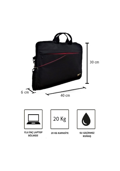 Vegmann Av6900 Siyah 15.6 inç Laptop Bilgisayar Evrak Çantası