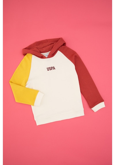 U.S. Polo Assn. Erkek Çocuk Krem Kapüşonlu Sweatshirt 50316606-VR256