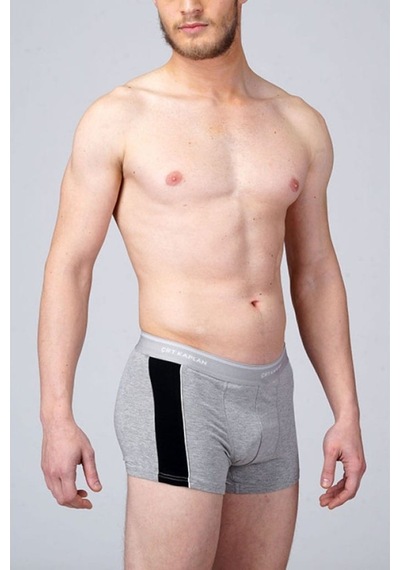 3 Adet Çift Kaplan 850 Biyeli Elastan Sportif Boxer Külot Gri