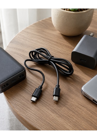 6003 Type C To Mikro Micro Usb Şarj Ve Data Ara Kablosu 1 Metre
