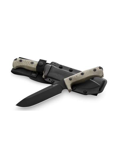 Lionsteel M7 Black Blade Green Canvas Kamp Bıçak Gri