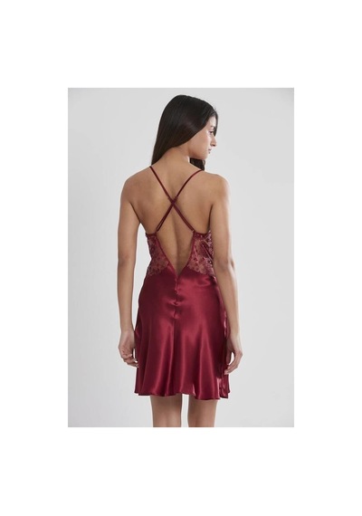 Pierre Cardin 6lı Dantelli Sabahlık Çeyiz Seti Bordo