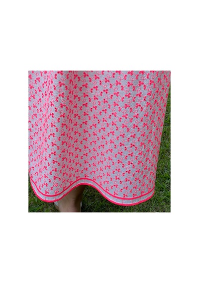 Lila Mare Fosforlu Fisto Pamuk Kumaş Nakışlı Handmade Kimono Renkli Renkli